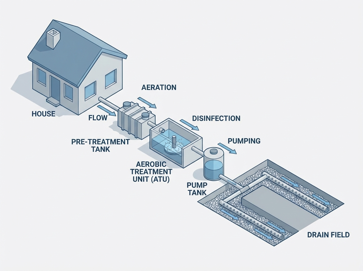 Aerobic septic system diagram and guide