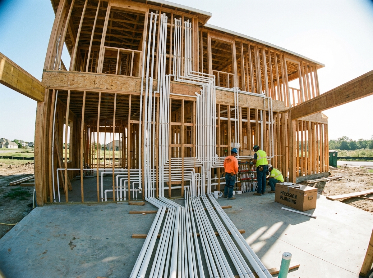 New construction plumbing installation